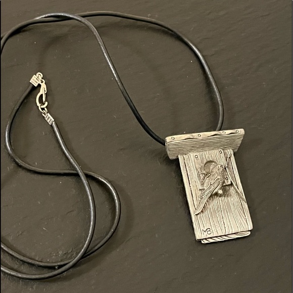 Large Birdhouse Pewter Necklace Bird Nesting by Marjolein Bastin - Picture 13 of 13